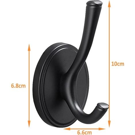 Handtuchhaken, 4 Stück, Max. 10 Kg, Wandhaken, Edelstahl, Für Badezimmer/küchen/schlafzimmer, Hotels (schwarz)