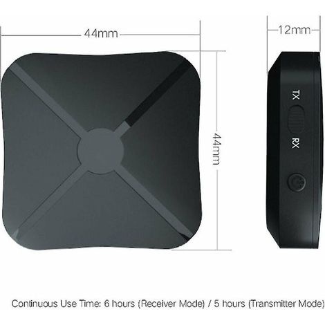 2-in-1 Bluetooth-sender/empfänger – 3,5-mm-funk-audioadapter – 10 M Reichweite – Kompatibel Mit Stereoanlagen Und Fernsehern –
