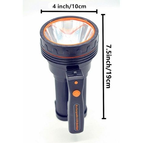 7000 Lumen Superhelle, Wiederaufladbare Led-taschenlampe Mit Scharfen Kanten Zum Schutz Von Haustieren, Unisex/jugendliche, Schwarz, 1