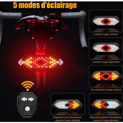Intelligentes Rücklicht Für Fahrräder, Usb-wiederaufladbares Induktionsbremslicht, Ipx6 Wasserdicht, Automatische Ein-/ausschaltfunktion, 4 Led-beleuchtungsmodi.