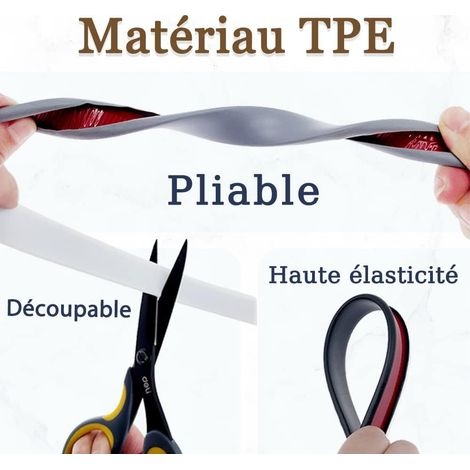 2 M Schwarzes, U-förmiges 18 Mm Melamin-kantenband Mit Klebeverbindung, Hitzebeständig, Eichenholz-kantenleiste Für Arbeitsplatten, Weiche Tpe-kantenabdeckung Für Holzfurnier An Möbeln