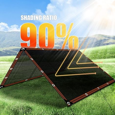 Schattierungsnetz Mit Ösen - 90% - Blockiert Effektiv Sonnenlicht Und Uv-strahlen Für Pergola, Garten, Gewächshaus, Hühnerstall, Außenbereich (2x4m)