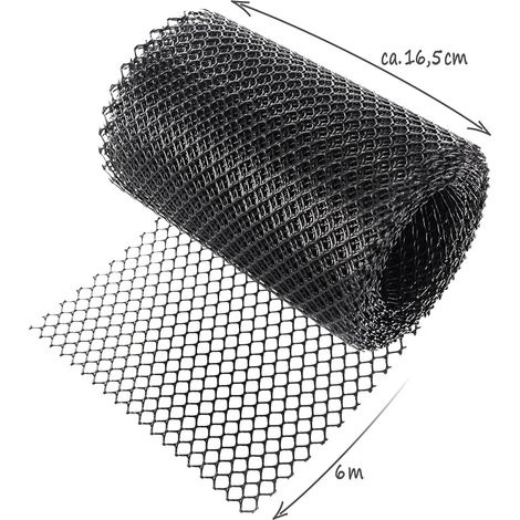 Dachrinnengitter, Dachrinnenschutzmatte, 6 M Lang, Kunststoff, Laubschutz, 16 Cm Maschenweite - Laubschutz