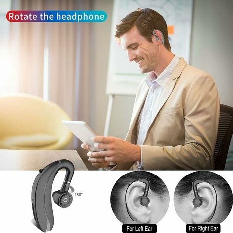 Kabelloses Bluetooth-headset 5.0 Mit Freisprechfunktion, 20 Stunden Akkulaufzeit, Geräuschunterdrückenden Ohrhörern Und Mikrofon. Kompatibel Mit Android-smartphones (links/rechts) Und Fahrzeugen In Au
