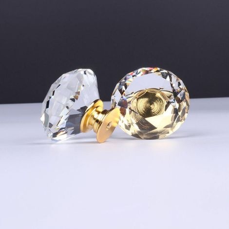 10 Stück 30 Mm Klarglas-schrankgriffe Aus Kristallglas Für Schranktüren Und Kleiderschränke (transparent)