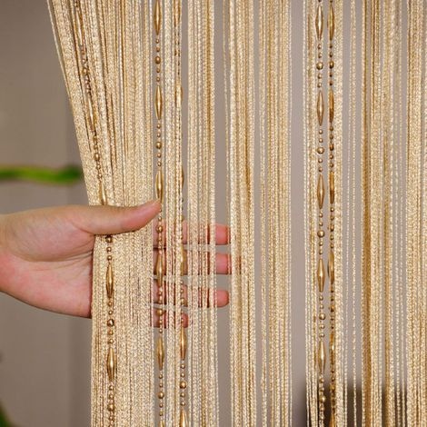 Perlenvorhang 200 X 100 Cm – Dekoratives Moskitonetz Aus Polyester – Insektenschutz – Eleganter Raumteiler