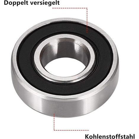 Kugellager 12 Mm X 28 Mm X 8 Mm – Abgedichtet, Stahl 6001-2rs – Maximale Dynamische Belastung – Für 3d-drucker Und Rotationsmaschinen