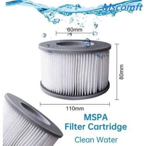 4er-pack Ersatzfilterkartuschen Für Mspa Whirlpools, Hot Tubs Und Andere Aufblasbare Pools, Passend Für Filtermodelle Ab 2020 H262