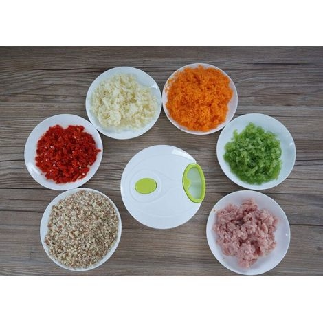 Manueller Zerkleinerer Für Gemüse, Obst, Nüsse, Zwiebeln, Handzerkleinerer, Mixer, Küchenmaschine (2 Tassen)