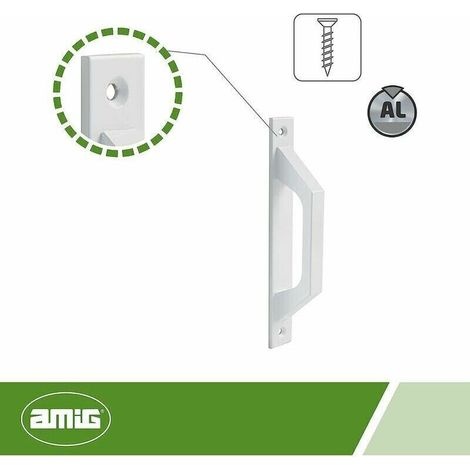 Rechtsseitiger Türgriff Aus Weißem Aluminium Für Schiebe- Oder Falttüren – 198 X 25 X 40 Mm. Ein Voll Funktionsfähiger Und Komfortabler Griff.