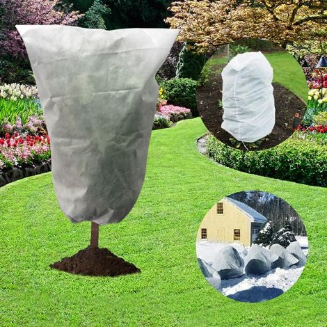 3 Vlies-pflanzenschutzhüllen Gegen Frost Und Kälte, Baumschulabdeckung, Baumsack, Weiß, 120 X 180 Cm