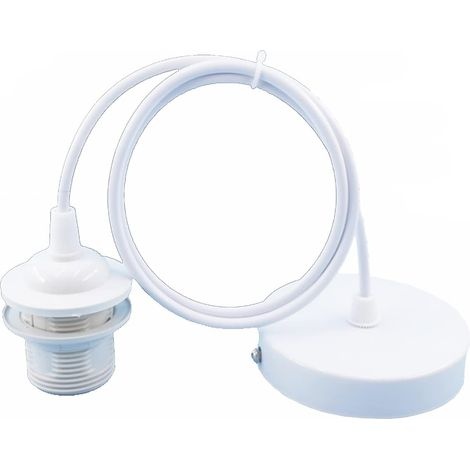 E27 Pendelleuchtenfassung, Zubehör Für Hängelampen, Mit 1 M Kabel - Bar, Café, Bekleidungsgeschäft, Zuhause, Hotel (weiß)