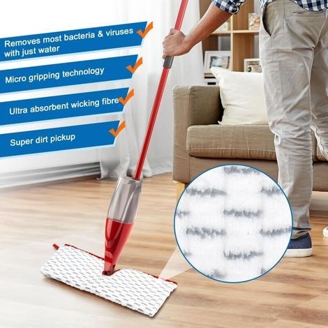 4er-pack Ersatz-wischmoppköpfe Für 1-2 Spray Max, Kompatibel Mit Vil Promist Max, Wiederverwendbare Mikrofaser Für Nass- Und Trockenreinigung, Doppelseitige Reinigung, 1-2-wischmopp-nachfüllung