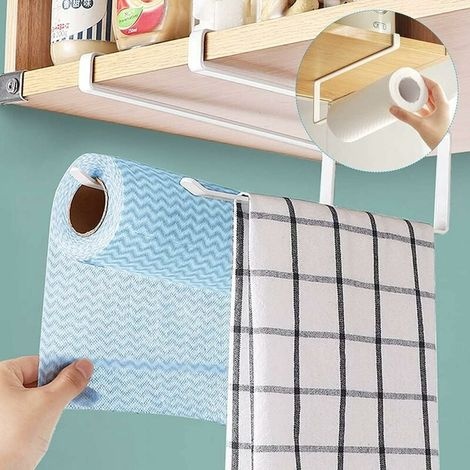 2-teiliger Papierhandtuchhalter, Küchenrollenhalter, Wandmontage, Geeignet Für Küche Und Bad – Weiß