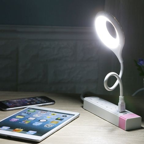 Ultraleichte Led-schreibtischlampe, Tragbar, Frei Faltbar, Usb-anschluss, Flimmerfreies Ringlicht