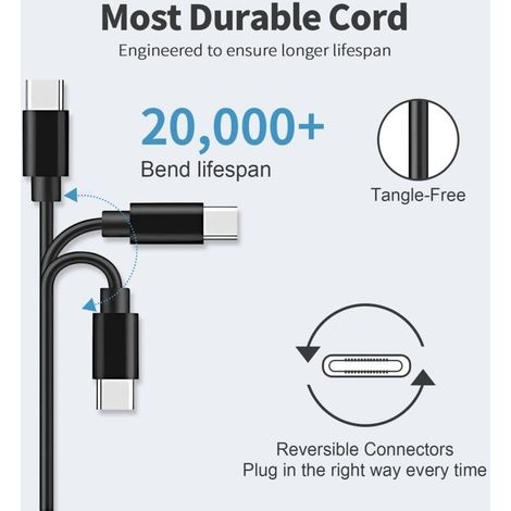 Chargeur Usb C 65w Alimentation Adaptateur Pour Ordinateur Lenovo/mac Book/hp/dell/asus/acer/samsung/huawei Matebook Type C Secteur