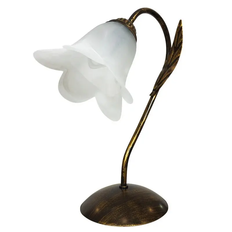 Lume Amelia Tischlampe 1 Licht E14 Braun/gold Mit Weißem Spiegeldiffusor