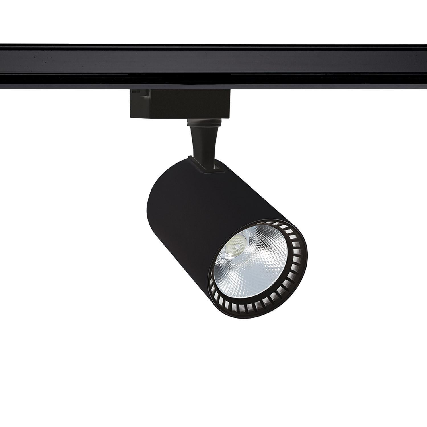 Efectoled - 1-phasenstromschiene Led-strahler 40w Bron Schwarz 3000k Warmweiß