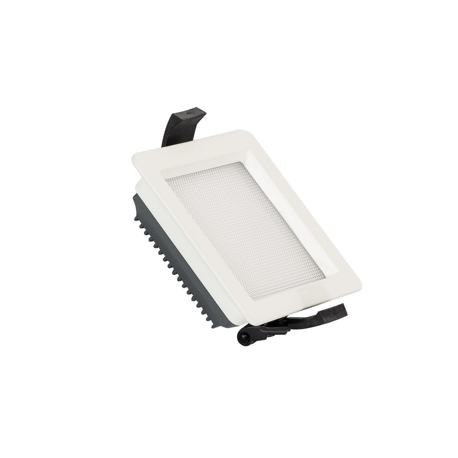 Efectoled - Led Downlight Einbaustrahler 10w Eckig Samsung Aero 130lm/w Mikroprismatisch Lifud Ausschnitt 85x85 Mm 3000k Warmweiß