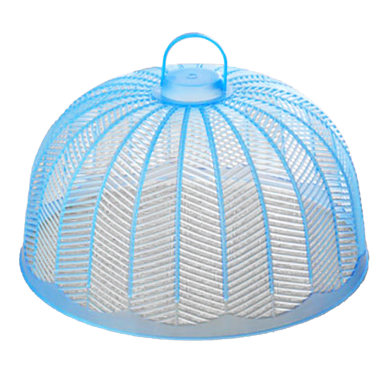 Universelle Runde Blaue Pp-picknickabdeckung Mit Fliegenschutz, Ideal Für Partys Und Grillfeste.
