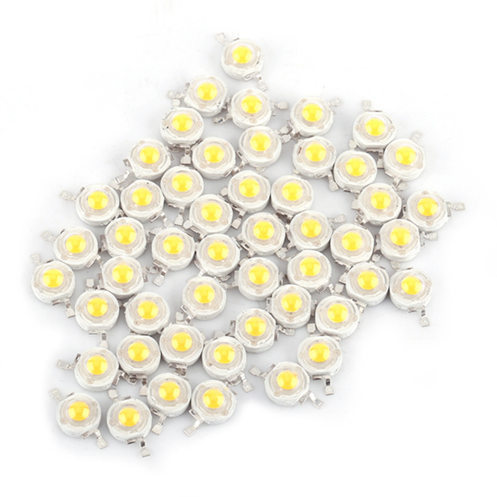 50 Stück Smd 1w Led-lampenperlen-chip Für Projektoren, Energiesparend, Warmweiß.
