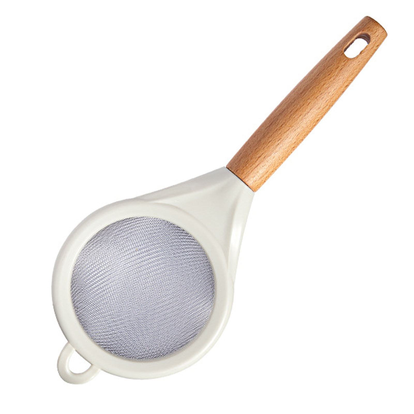 Feinmaschiges Edelstahl-lebensmittelsieb, Professionell Für Haushalt Und Küche, Mit Holzgriff, Mehlsieb.