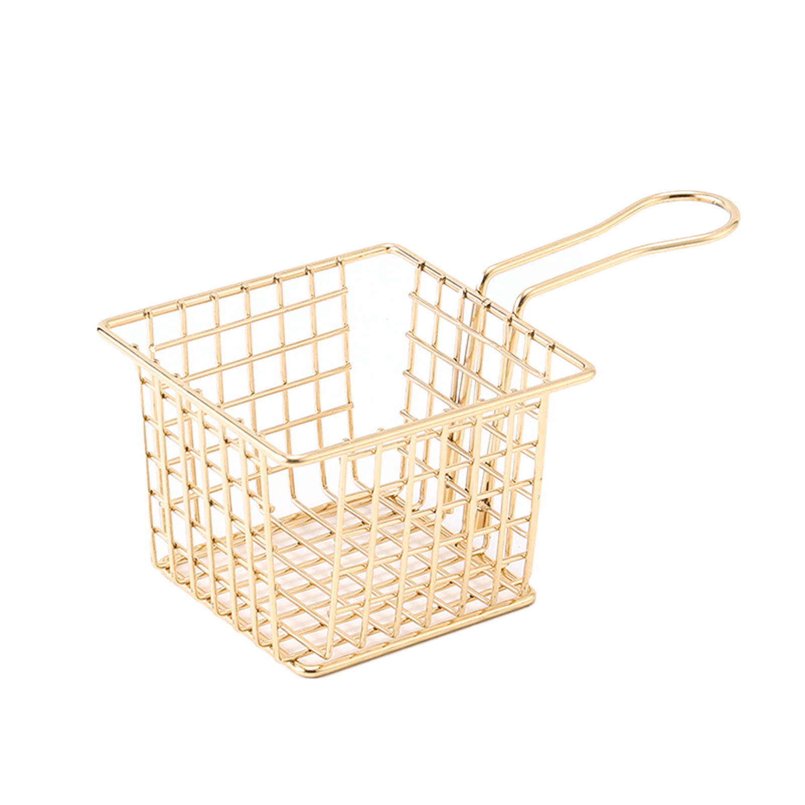 Frittierkorb Aus Eisen, Frittiersieb Mit Griff, Für Gastronomie Und Haushalt, Imitation Von Gold
