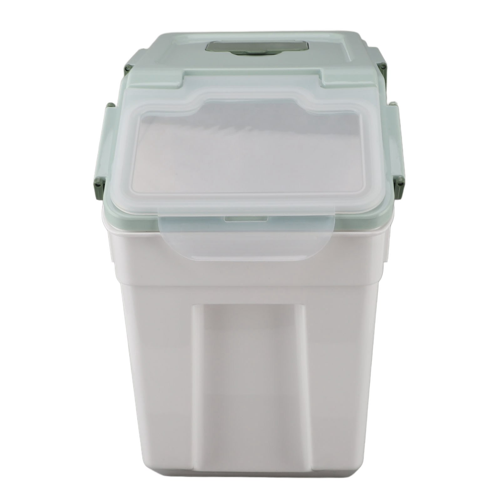 Luftdichter Reisbehälter, Dickwandiger Aufbewahrungsbehälter Mit Leicht Zu Öffnendem Deckel Für Küchengetreide, Mehl, Snacks, Mintgrün, 15 Kg / 33,1 Lb