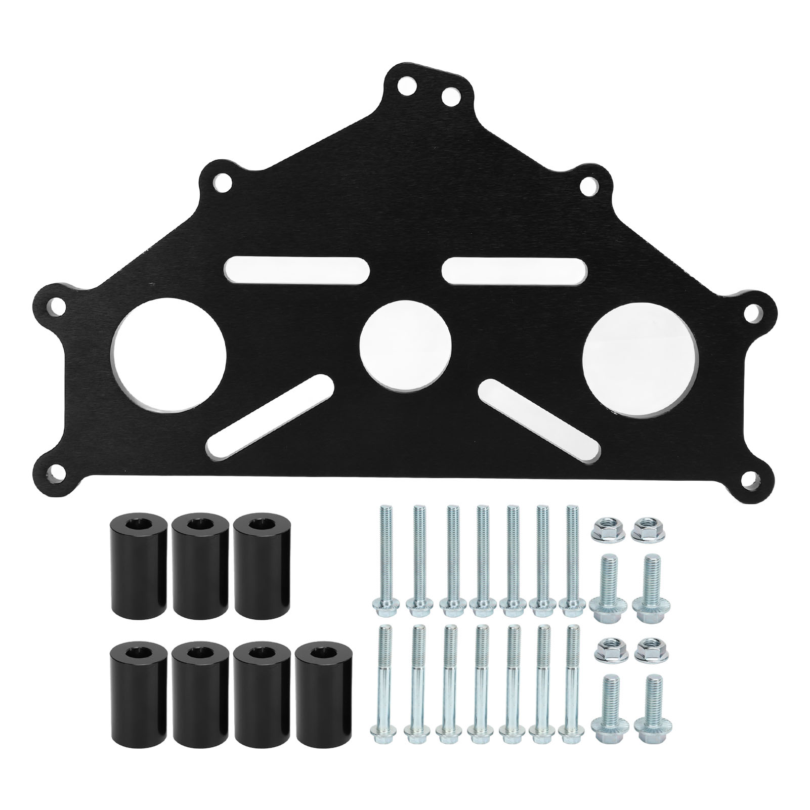 Motorhalterungsadapterplatte 551897, Hochbelastbares Metall, Sicherer Ersatz Für Chevy Ls1 Bbc Sbc Ls Schwarz.