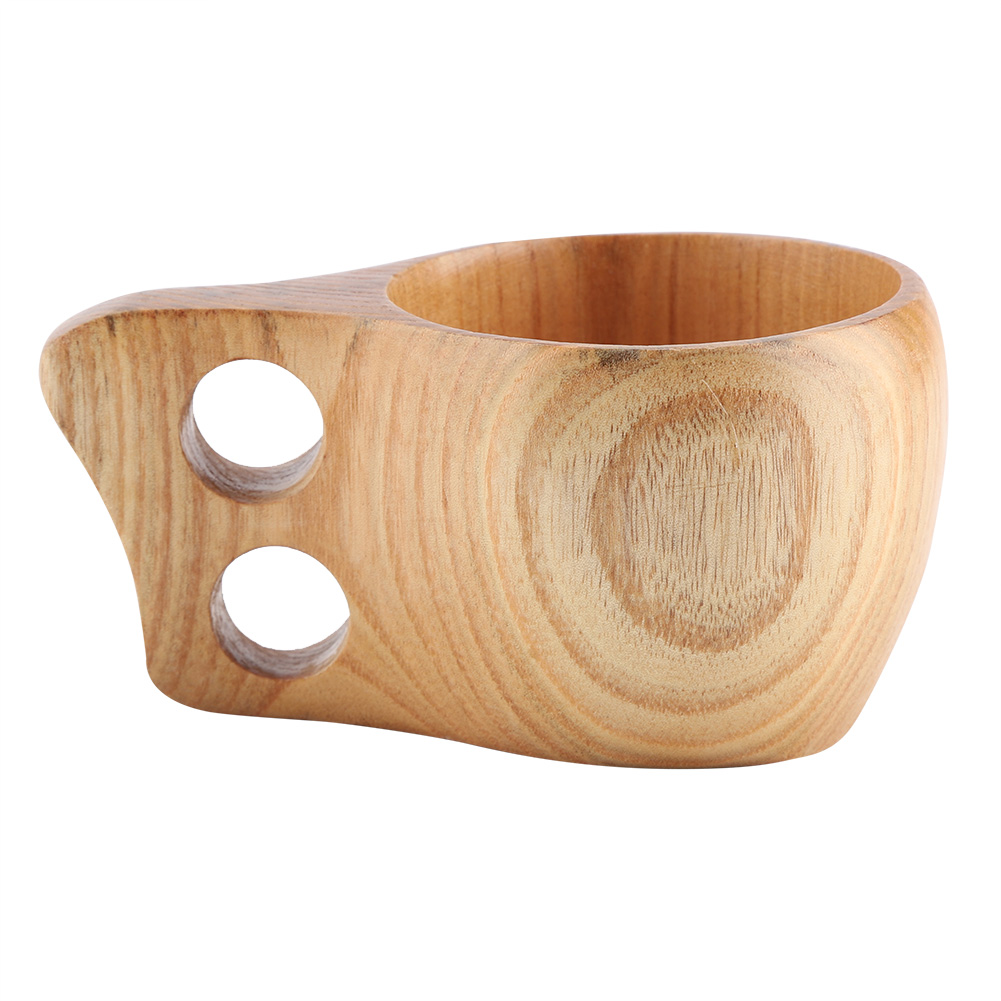 Teetasse Aus Holz, Tragbarer Outdoor-kaffeebecher, Trinkbecher Aus Naturholz Mit Henkel (1).