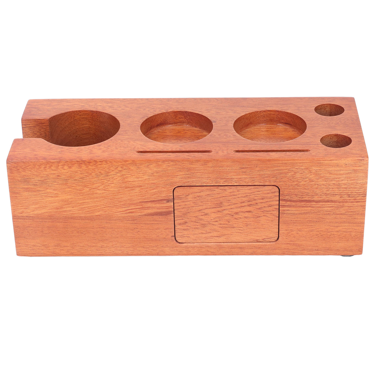 8-in-1-kaffeetampingstation Aus Holz, Höhenverstellbarer Organizer (51–54 Mm), 7-facher Schubladen-tampinghalter