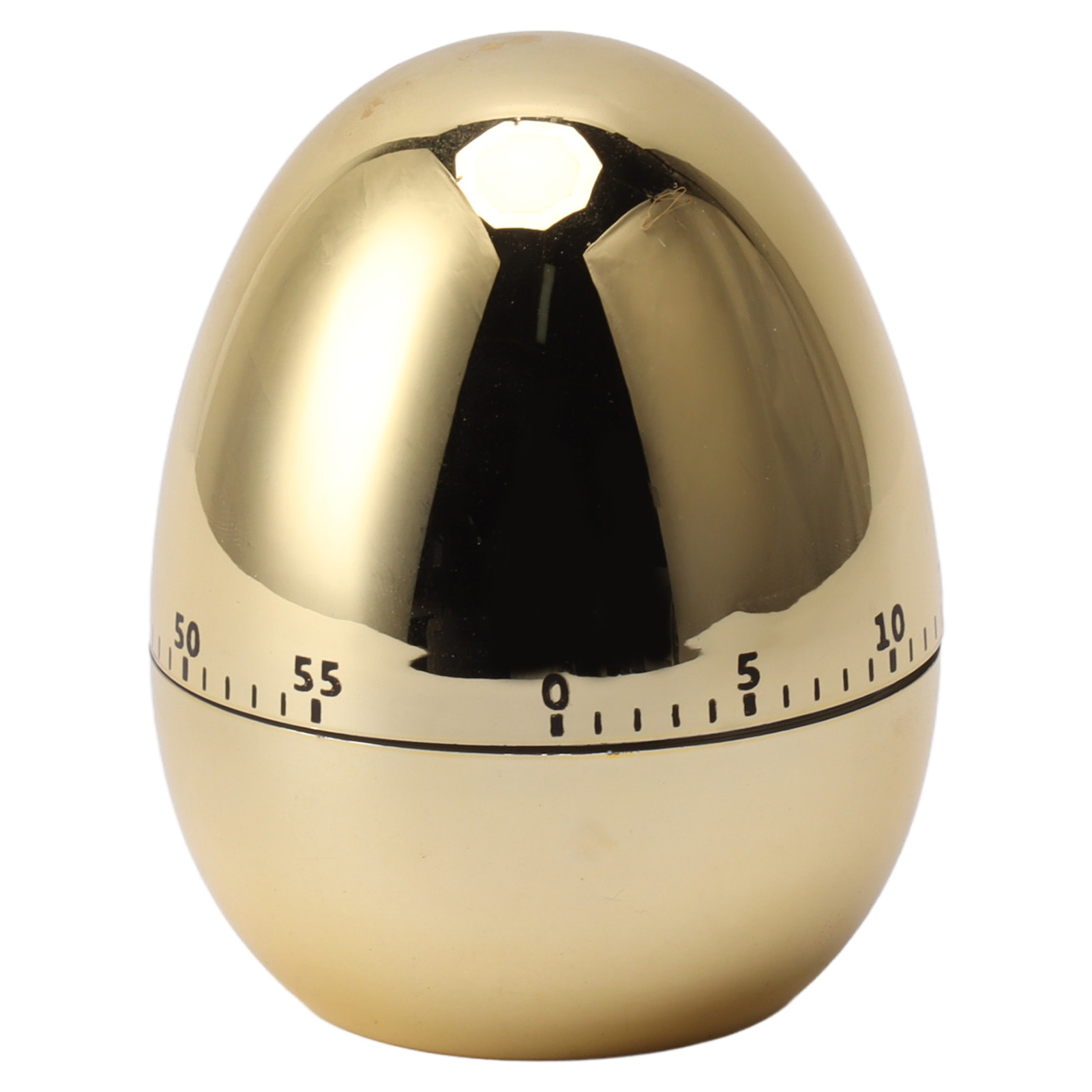 Mechanischer Eiförmiger Küchentimer, 60 Minuten, Wecker, Manuell, Goldfarben.