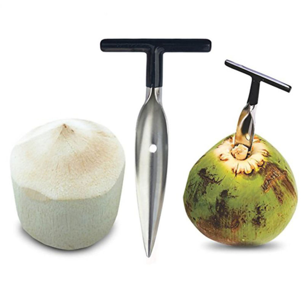 Kokosnussöffner Aus Edelstahl Zum Öffnen Frischer Grüner Kokosnüsse.