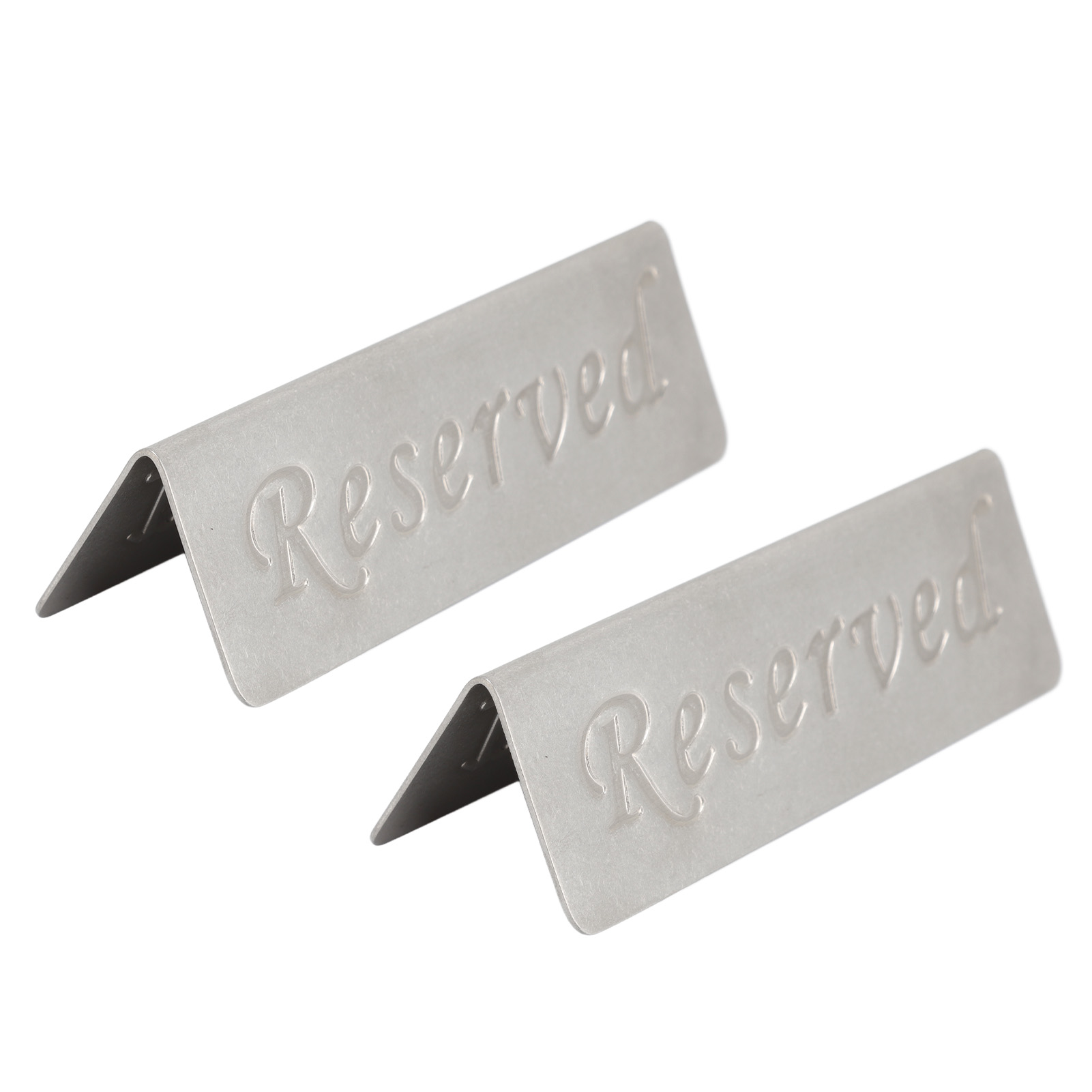 2 Doppelseitige Schilder Aus Edelstahl Mit Der Aufschrift „reserviert“ Für Restaurants, Bars, Cafés, Teestuben Und Hotels.