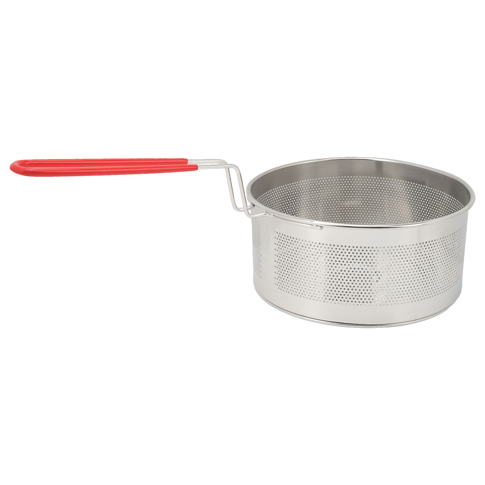 Runder Frittierkorb Aus Edelstahl 304 Mit Griff, Ideal Für Pommes Frites, Zwiebelringe, Hähnchen Und Pasta. Große Größe: 19,8 Cm.