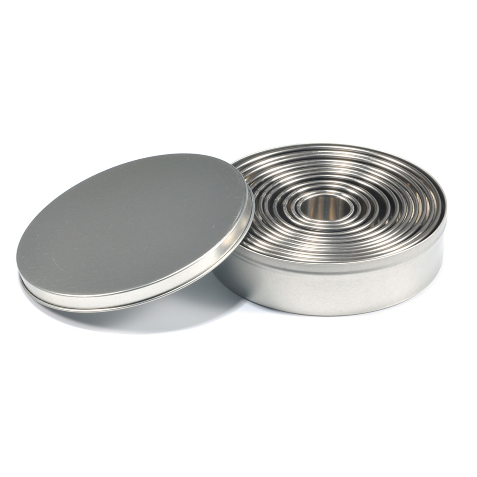 Runde Ausstechformen Aus Edelstahl, 12 Stück, Metallring-backformen Für Fondantteig.