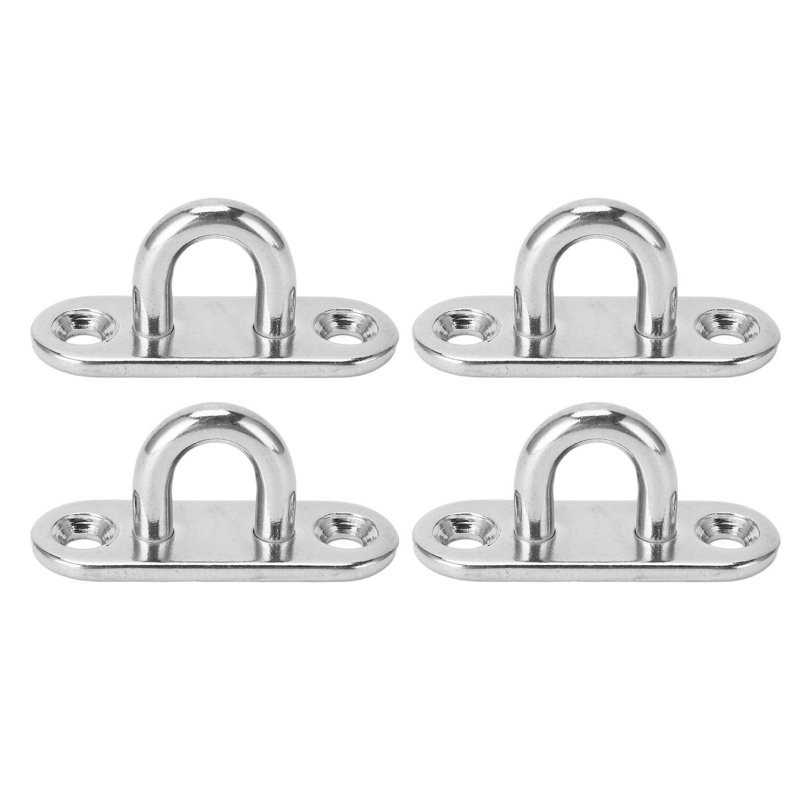 Hochleistungs-karabinerhaken Aus Edelstahl, 800 Lb, Hohe Festigkeit, U-förmige Ösenplatte Für Boote, Yachten Und Wohnmobile, 45 X 1,5 Mm / 1,8 X 0,6 Zoll, 4 Stück.
