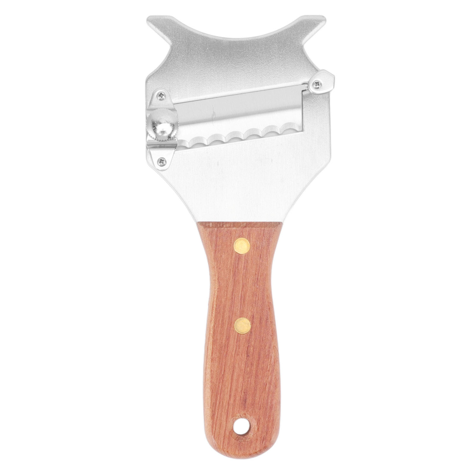 Trüffelreibe Mit Gewellter Klinge Und Holzgriff, Käseschneider Aus Edelstahl Und Holzklinge Für Schokolade.