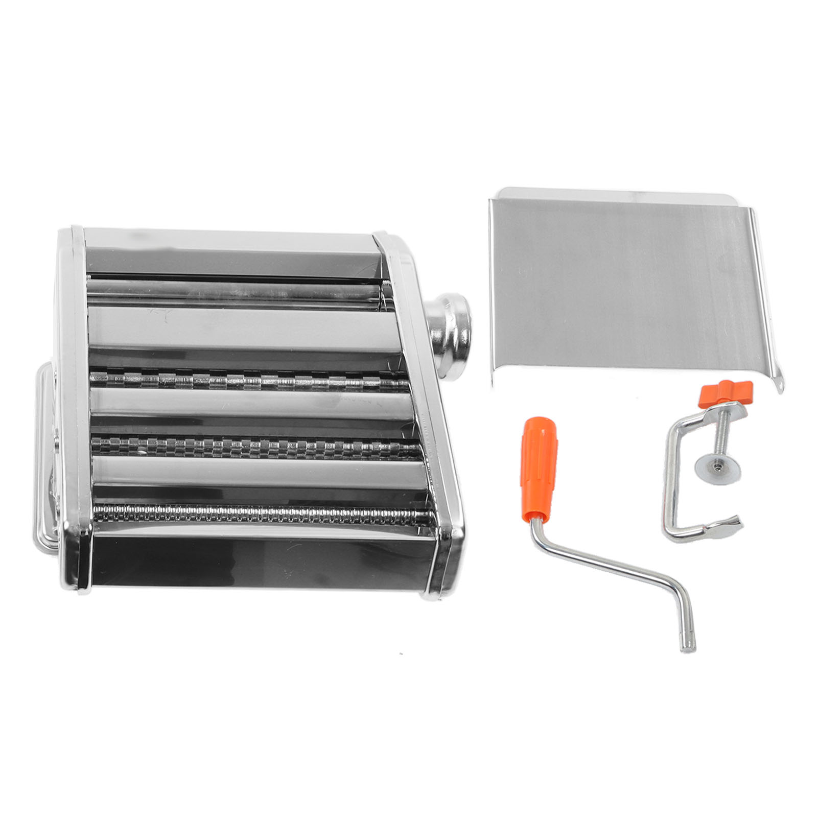 Nudelmaschine Aus Edelstahl Mit 9 Dickeneinstellungen Und Rutschfestem Griff.