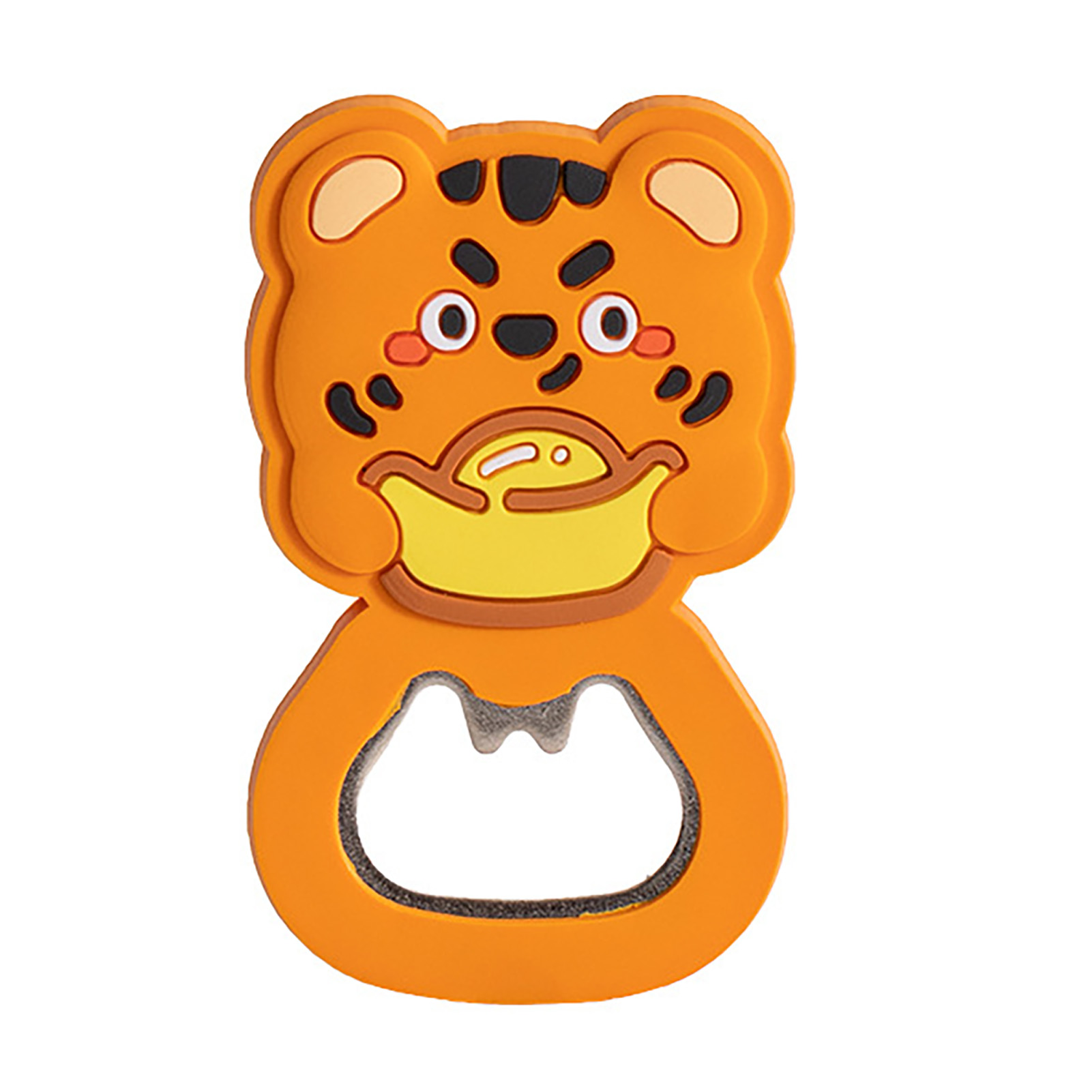 Magnetischer Flaschenöffner In Form Eines Cartoon-tieres, Aus Robustem Pvc Und Metall, Multifunktional, Ideal Für Bier, Zuhause, Partys Und Büro, Tigerdesign