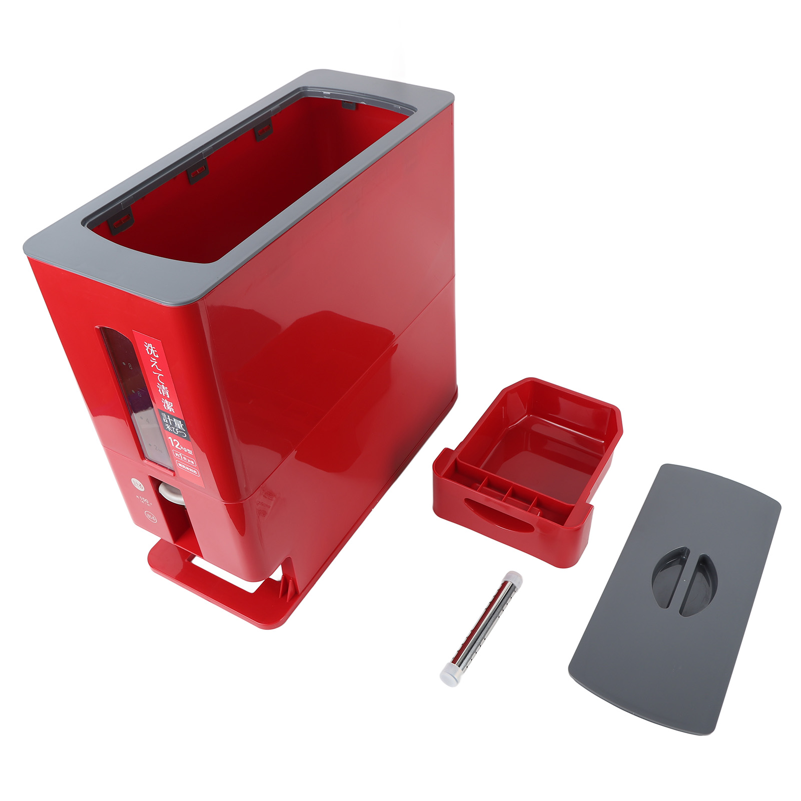 Automatischer 12-kg-reisbehälter, Schubladentyp, Intelligenter Dosierer, Behälter Für Bohnen, Getreide, Müsli, Rot