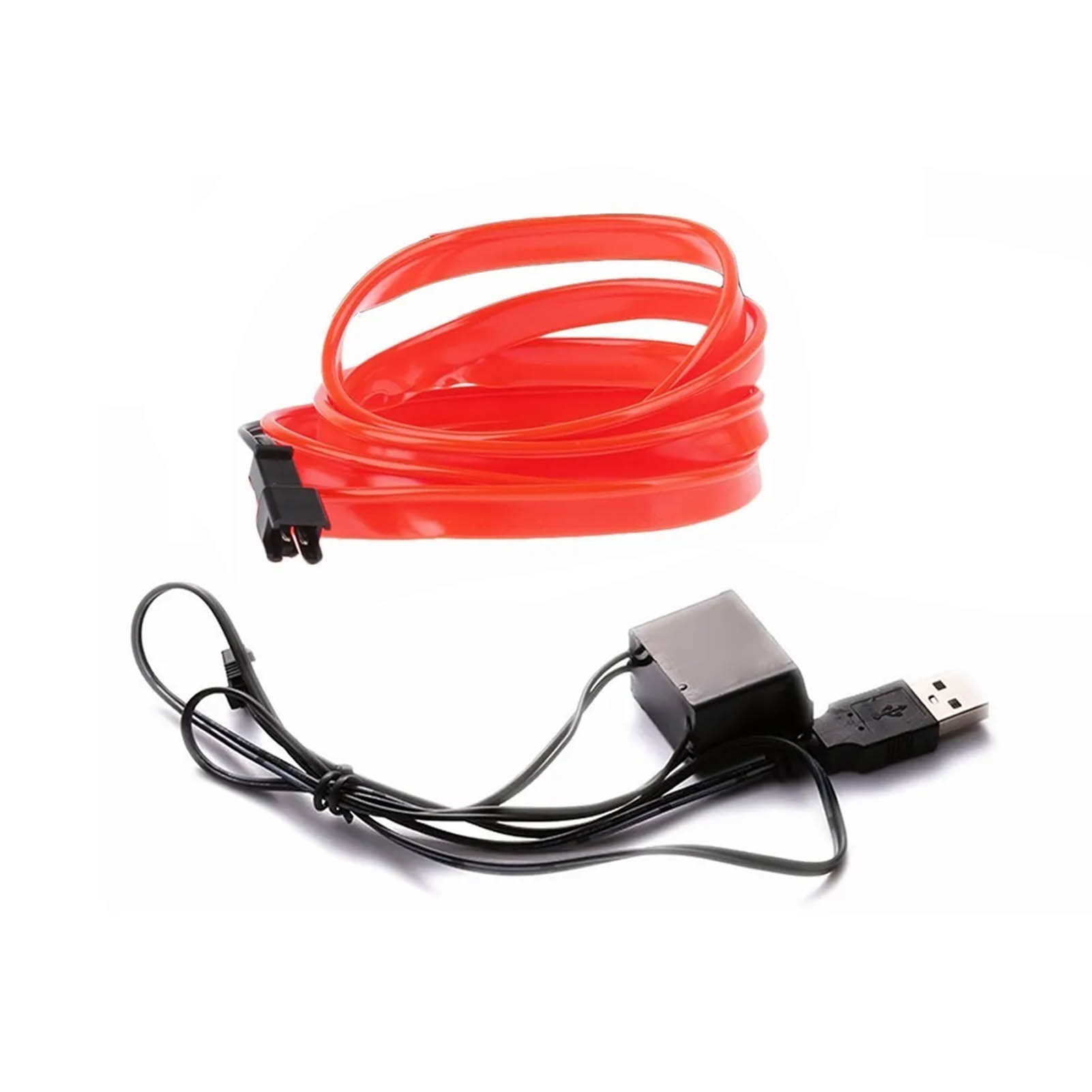 Led-lichtleiste Für Den Fahrzeuginnenraum, 3 Meter, Flexibel, Mit Usb-kabel, Universelle Neonatmosphäre, Cool, Einzigartig, Rot.