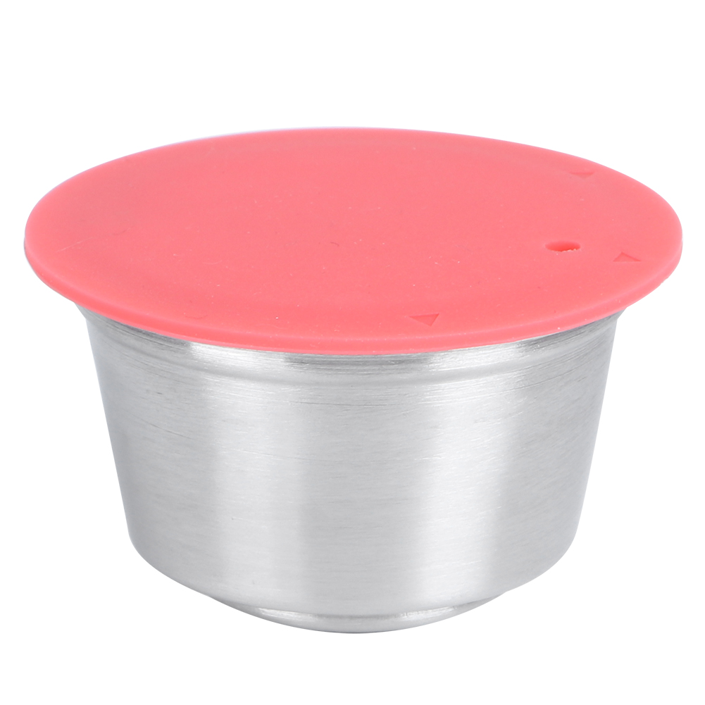 Wiederverwendbare, Nachfüllbare Edelstahl-kaffeekapseln, Passend Für Die Dolce Gusto Kaffeemaschine, Rot.