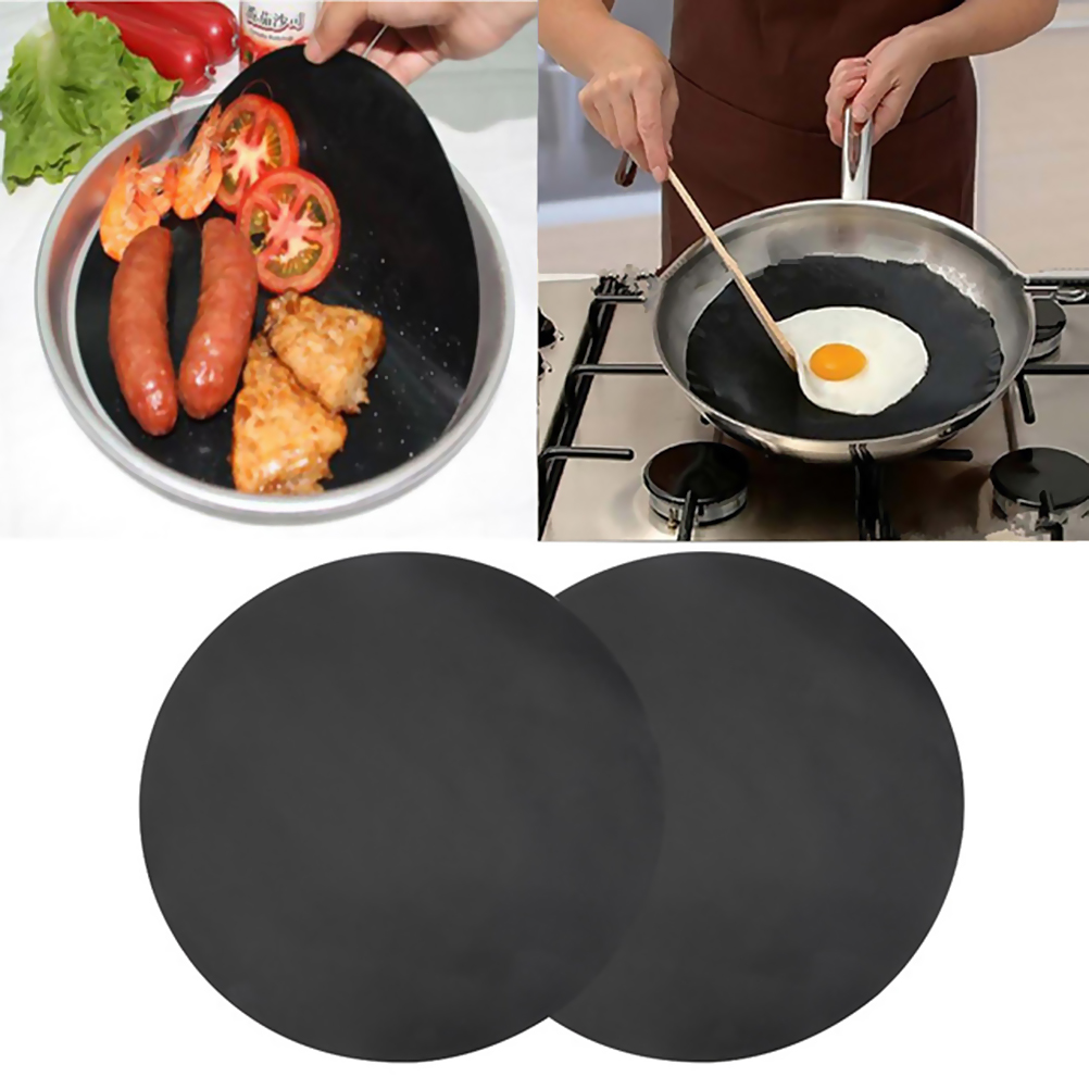 Set Mit 2 Runden, Antihaftbeschichteten 24-cm-pfannenplatten, Ideal Zum Braten, Grillen Und Backen.