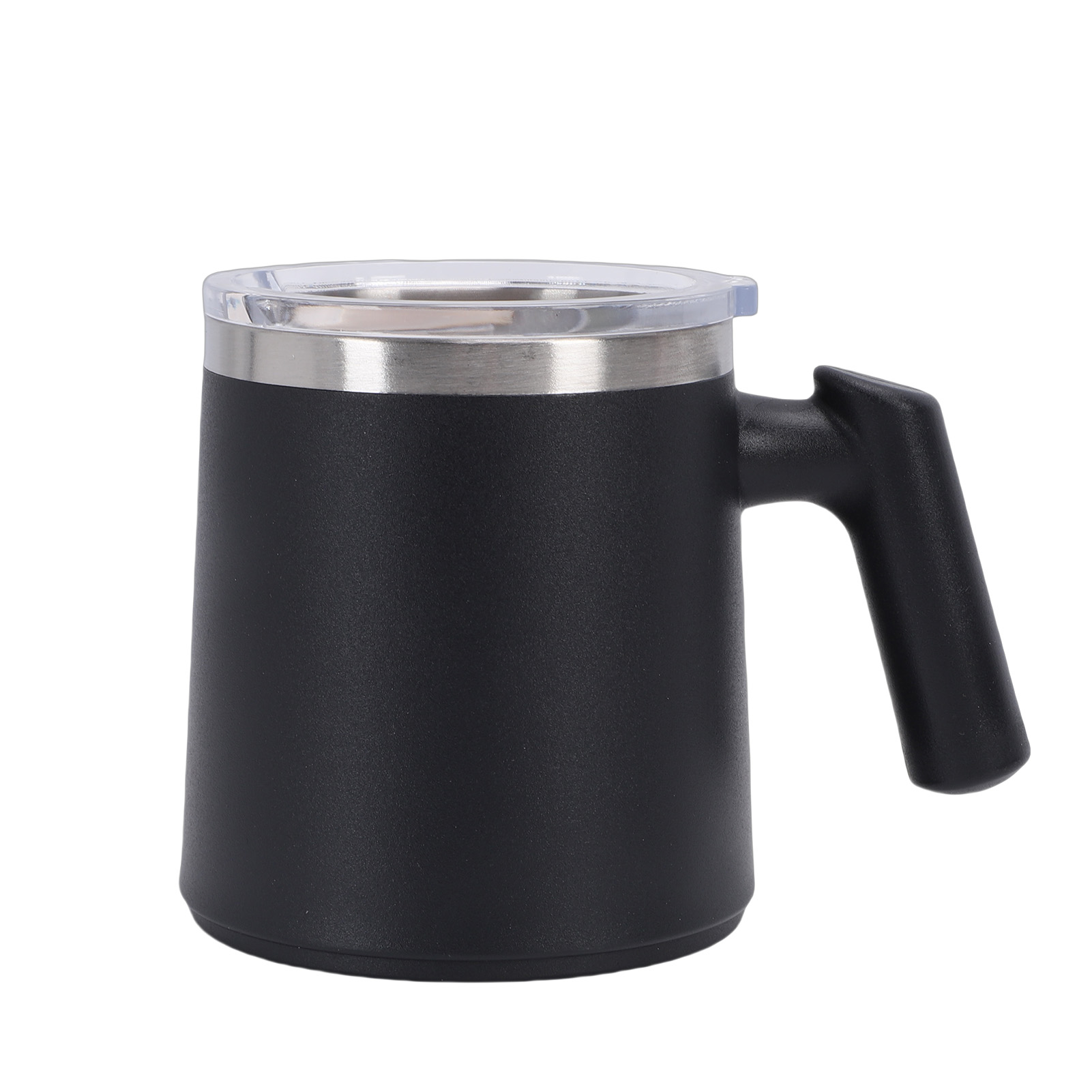 Edelstahl-reisebecher, Tragbarer Teebecher Fürs Büro, Doppelwandige Isolierflasche Für Die Küchentheke, Ideal Fürs Camping (schwarz).