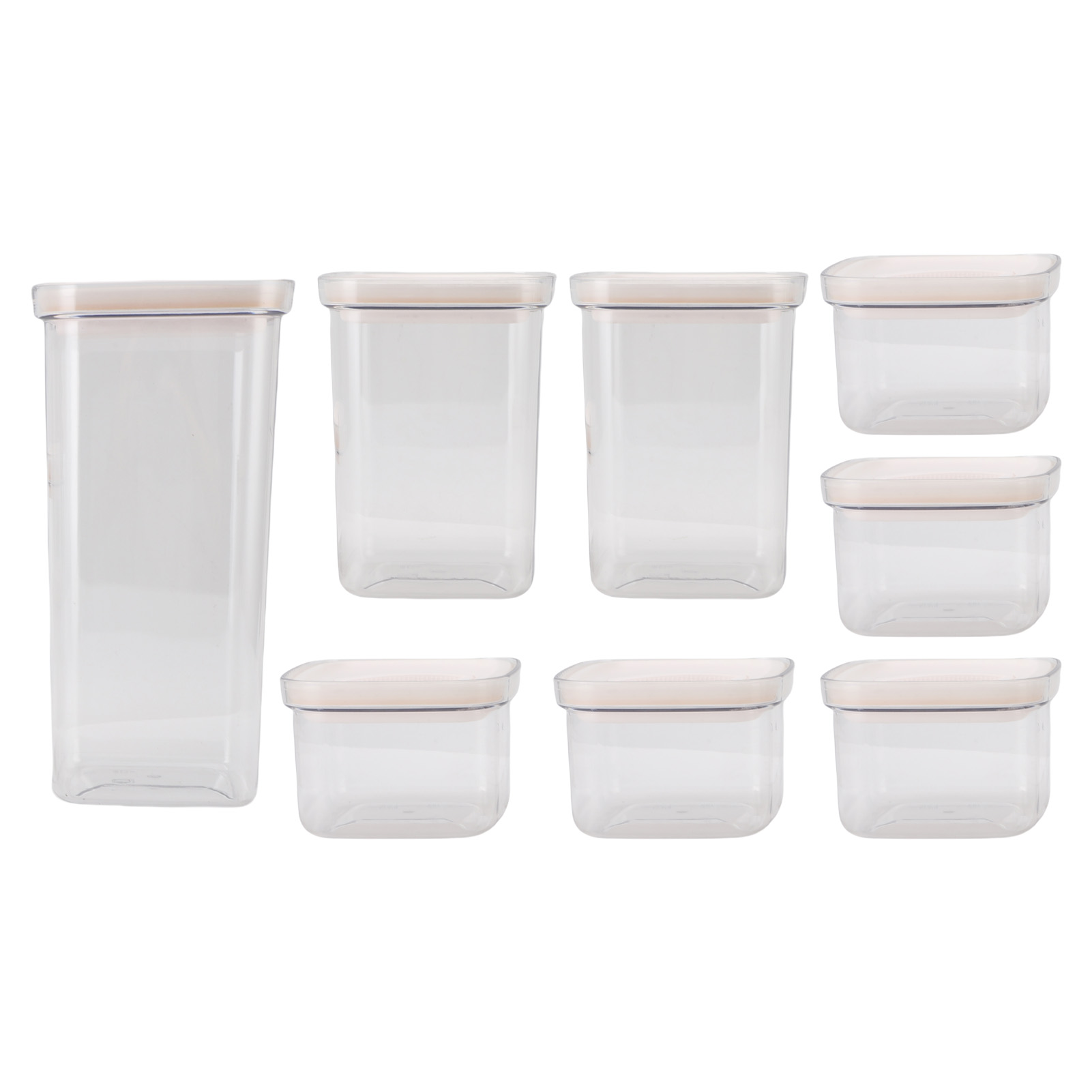 Wiederverwendbarer, Transparenter Kunststoff-aufbewahrungsbehälter Für Müsli, Mehrzweck, Versiegelt, Für 8 Packungen Müsli (2000 Ml X 1 + 1300 Ml X 2 + 600 Ml X 5)