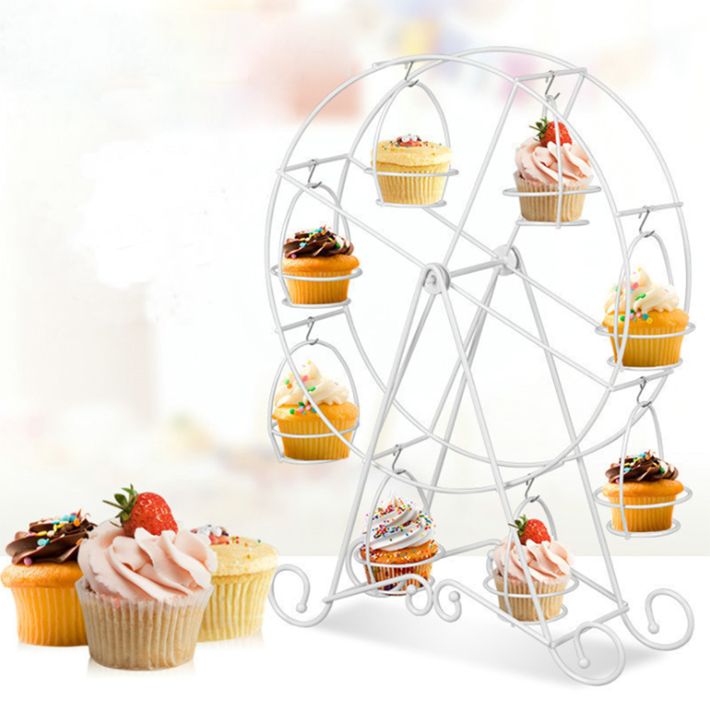 Cupcake-ständer In Form Eines Riesenrads, Halter Für 8 Cupcakes, Dessert-serviertablett, Hochzeits- Und Partyzubehör.
