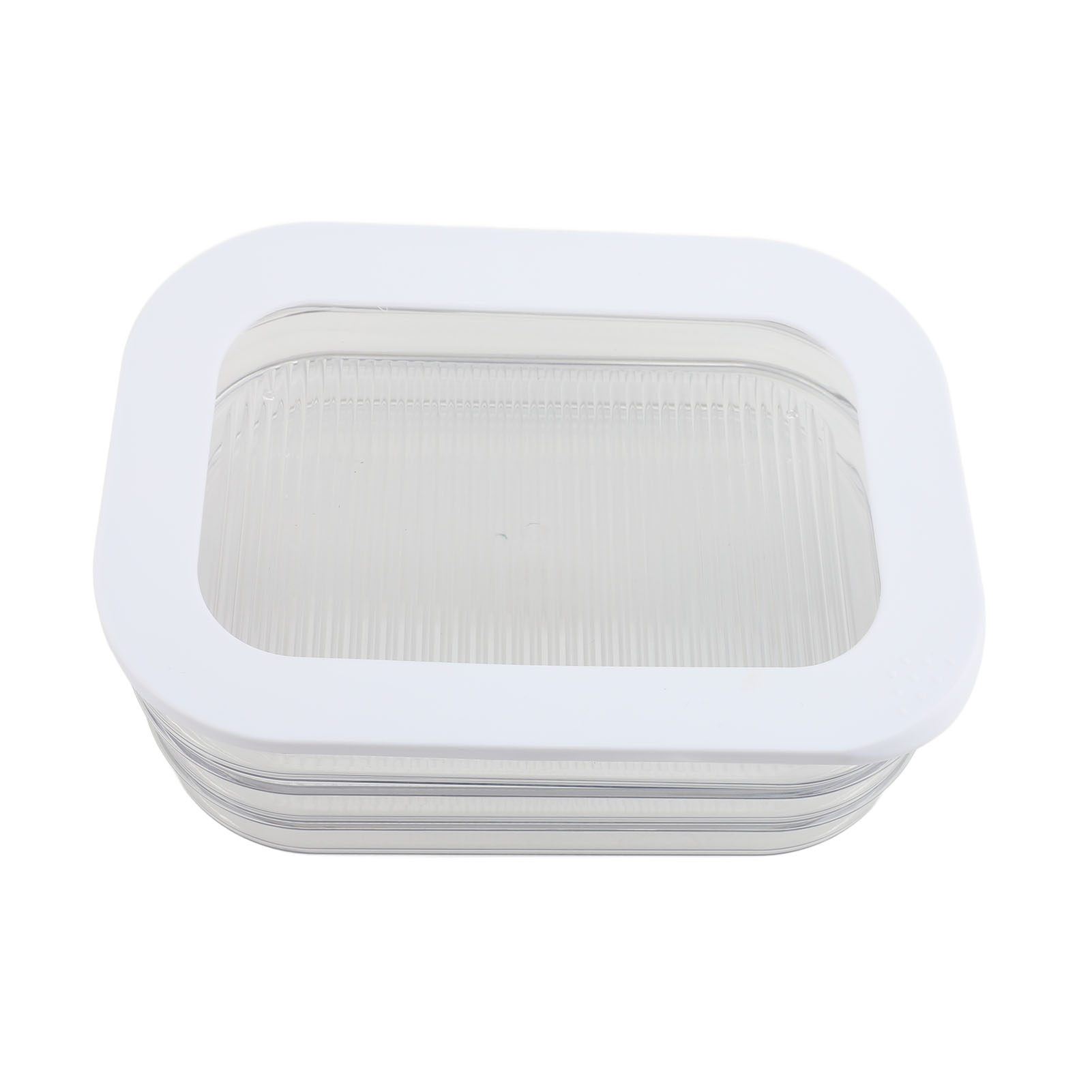 Kühlschrankbehälter Für Fleisch Und Wurstwaren Mit Deckel, Stapelbare Aufbewahrungsbox Für Speck-mittagessen, 3-lagig, 22,5 X 16 X 9 Cm