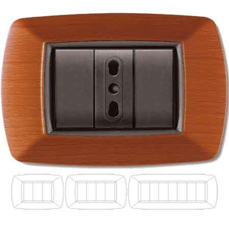 Heller Holzschalter-abdeckplatte 'mylife' 7 Module