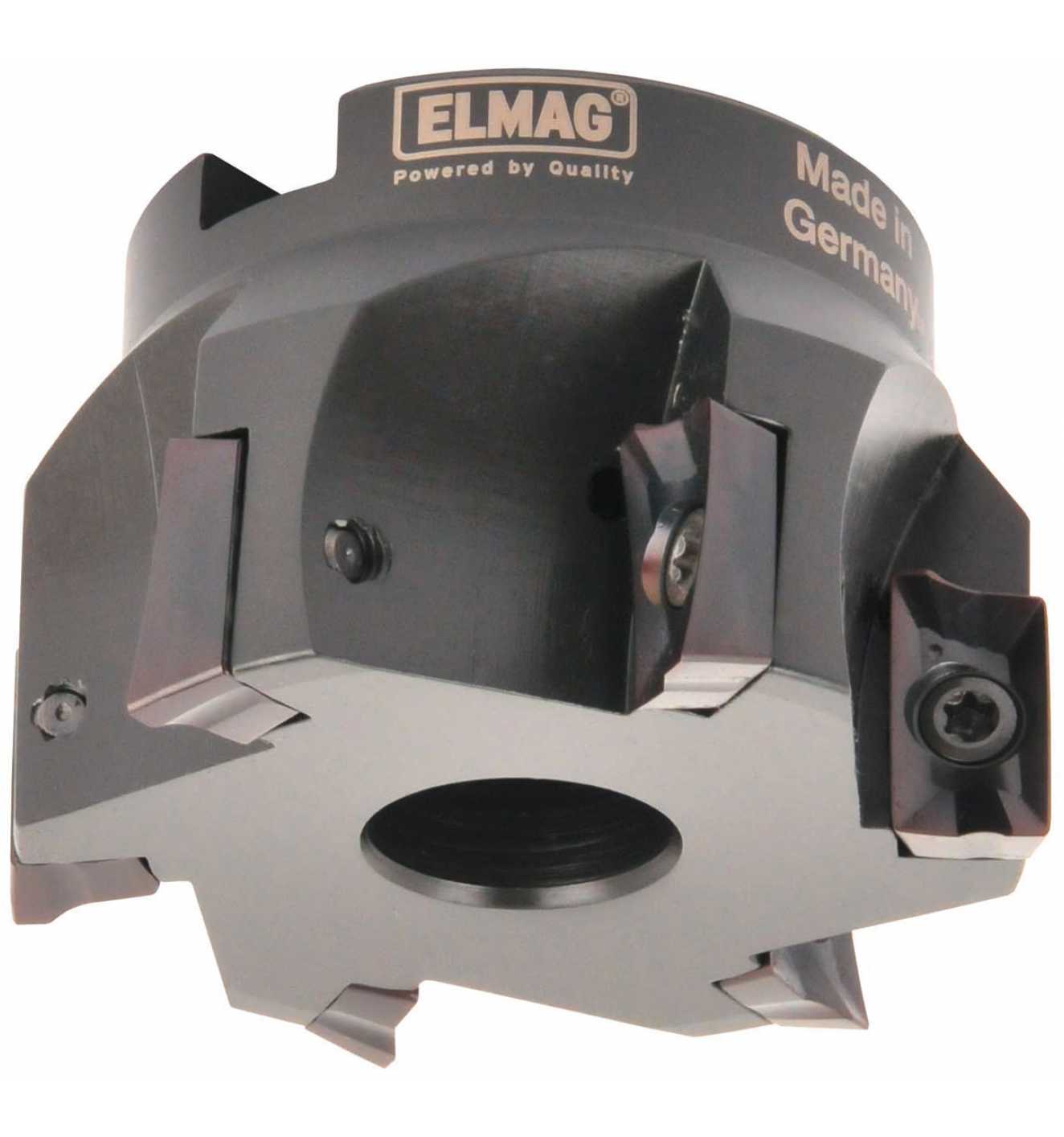Elmag Eckfräser 90° Dm 80mm, 7-schneiden, Aufnahme 27mm, Ohne Wendeplatten (apkt,aphx)